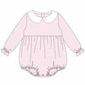 Long Sleeve Peter Pan Collar Bubble - Pink