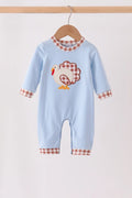Blue Turkey Applique Romper