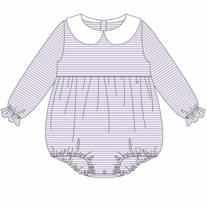 Long Sleeve Peter Collar Bubble - Lavender